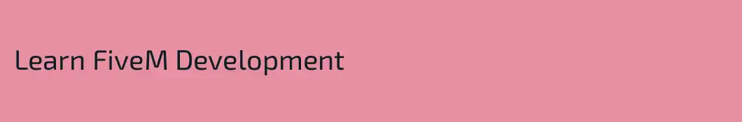 Learn FiveM Development